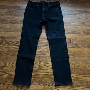 Everlane Uniform Men's 32x30 The Skinny Black Organic Stretch Denim Jeans